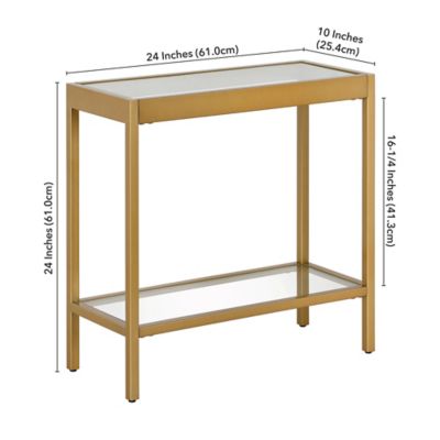 Image showing  Alexis Rectangular Side Table, Brass
