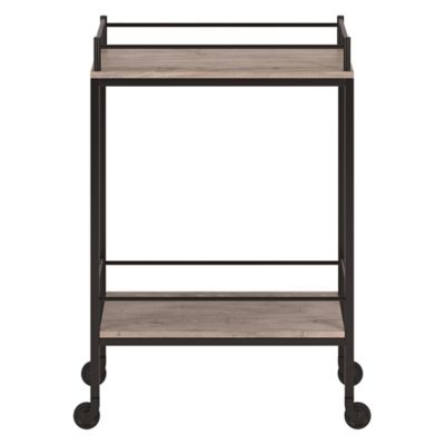 Image showing  2-Tier Barnes Rectangular Wheeled Bar Cart