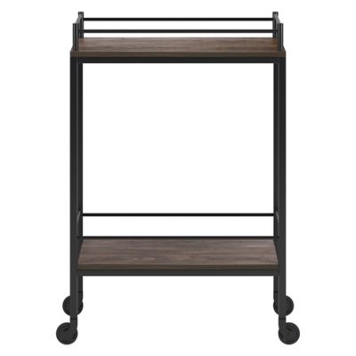 Image showing  2-Tier Barnes Rectangular Wheeled Bar Cart