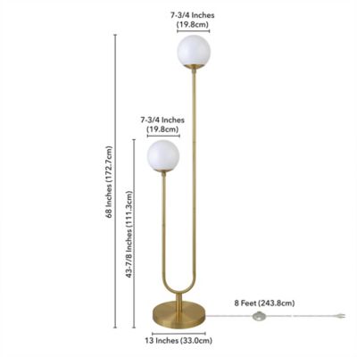 Image showing 4 th Hudson&Canal Dufrene 2-Light Floor Lamp