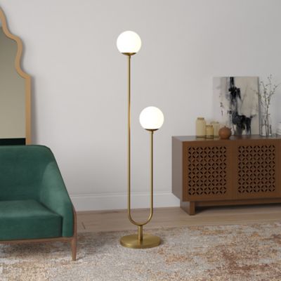 Image showing 7 th Hudson&Canal Dufrene 2-Light Floor Lamp