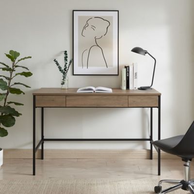 Image showing  Evans Rectangular Writing Desk with 3 Drawers