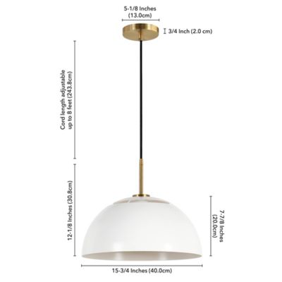 Image showing  1-Light Jordyn Pendant Light, 24 in. x 24 in. x 12 in.