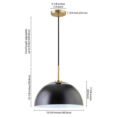 Image showing  1-Light Jordyn Pendant Light, 24 in. x 24 in. x 12 in.