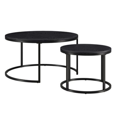 Image showing  Watson Round Nesting Coffee Tables, Neutral Metal, 2 pc.