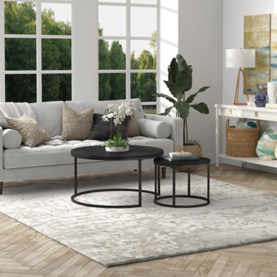 Image showing  Watson Round Nesting Coffee Tables, Neutral Metal, 2 pc.