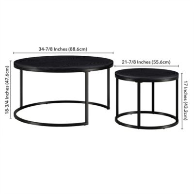Image showing  Watson Round Nesting Coffee Tables, Neutral Metal, 2 pc.
