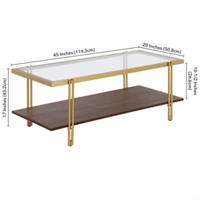 Image showing  Rectangular Coffee Table, 45 in., Gold Brown
