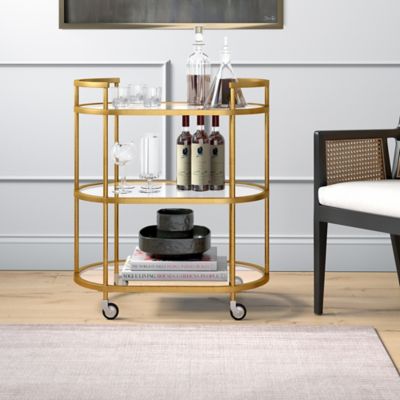 Hudson&Canal Leif Oval Bar Cart