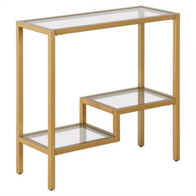 Image showing  2-Tier Leif Oval Wheeled Bar Cart, Brass