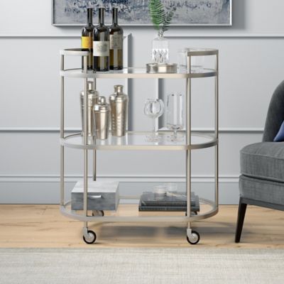 Hudson&Canal Leif Oval Bar Cart