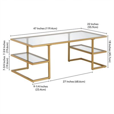 Image showing 4 th Hudson&Canal Circe Rectangular Coffee Table, 47 in.