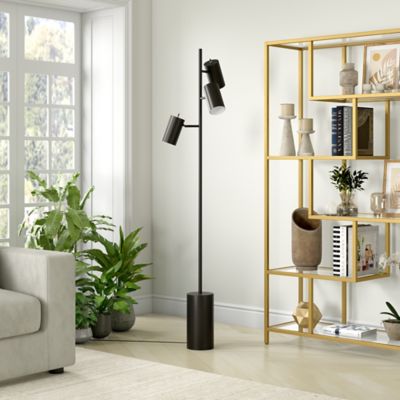 Hudson&Canal Dorset 3-Light Floor Lamp with Metal Shades