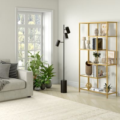 Image showing  Dorset 3-Light Floor Lamp with Metal Shades