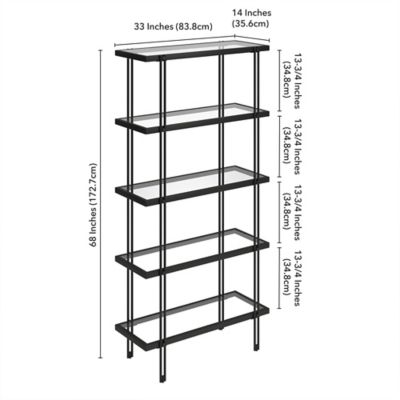 Image showing  5-Shelf Inez Rectangular Bookcase