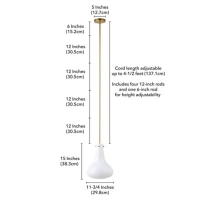 Image showing  1-Light Yuri Wide Pendant Light