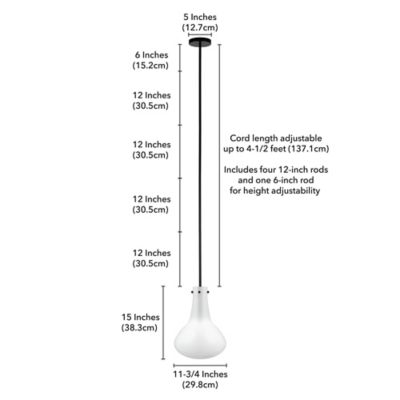 Image showing  1-Light Yuri Wide Pendant Light