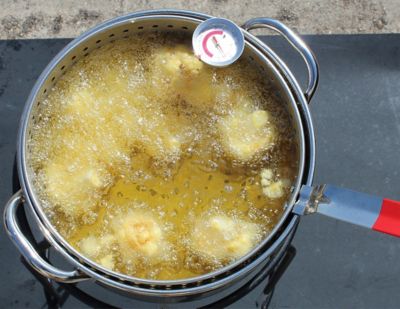 Image showing  Stainless Steel Deep Fryer with Lid, 2 Helper Handles and Punched Basket