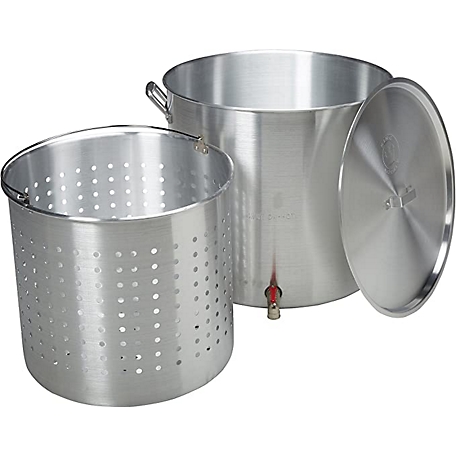 King Kooker 100 qt. Aluminum Boiling Pot with Drain Valve