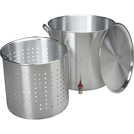King Kooker 160 qt. Aluminum Boiling Pot with Drain Valve
