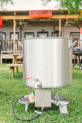 Image showing  Aluminum Boiling Pot with Drain Valve, 160 qt.