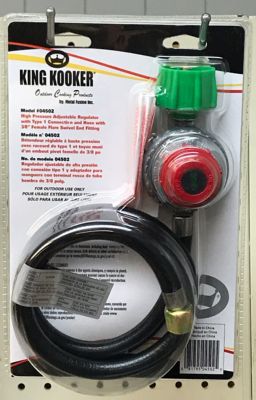 Image showing  High Pressure Adjustable Regulator with Type 1 Connection, Listed LP Hose, Female Flare Swivel