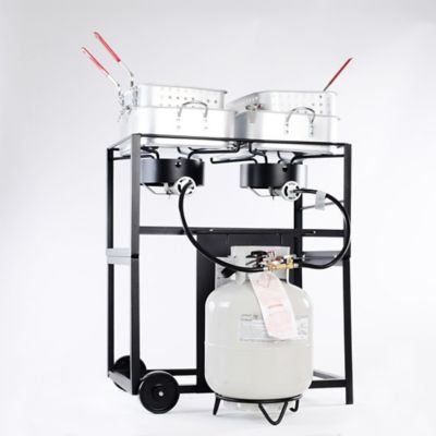 King Kooker 54,000 BTU Dual Outdoor Propane Frying Cart