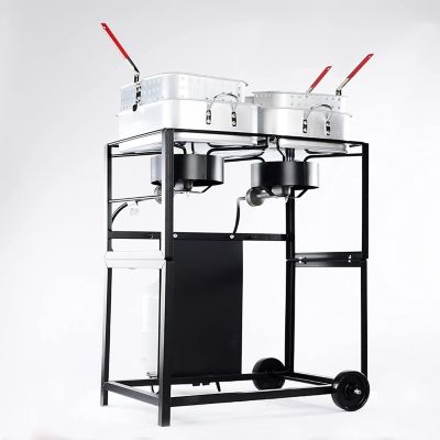 Image showing  54,000 BTU Dual Outdoor Propane Frying Cart