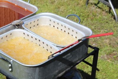 Image showing  54,000 BTU Dual Outdoor Propane Frying Cart