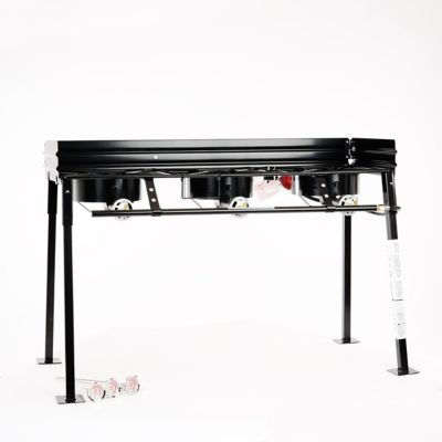 Image showing  54,000 BTU Heavy-Duty Portable Propane Gas Triple Burner Outdoor Cooker