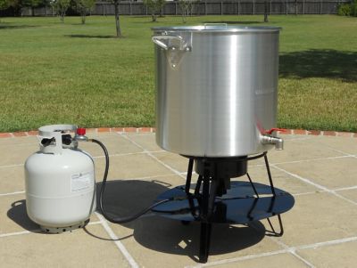 Image showing  2-in-1 Portable Propane Outdoor Cooker, 60,000 BTU