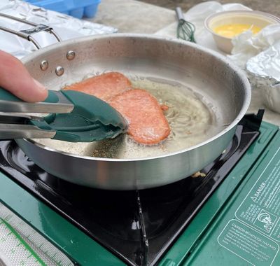Image showing  10 pc. Green Silicone Coated Utensil Set with Carry Bag