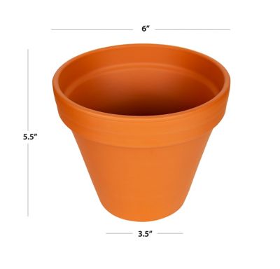 Image showing 7 th Border Concepts 0.0359 cu. ft. Terra Cotta Planter, 6 in.