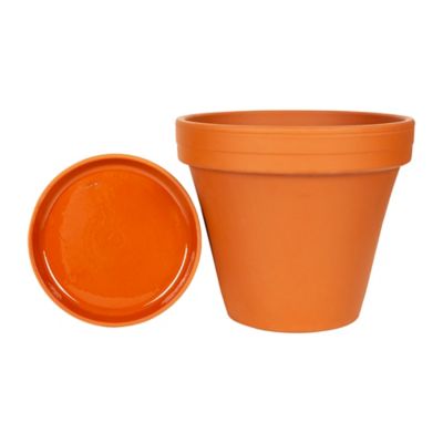 Image showing 8 th Border Concepts 0.0359 cu. ft. Terra Cotta Planter, 6 in.