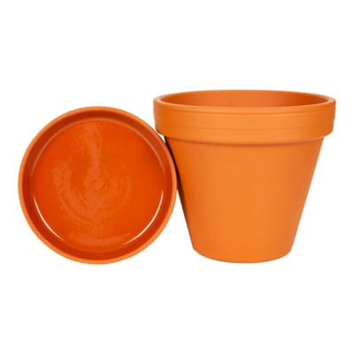 Image showing 7 th Border Concepts 0.47 lb. Terra Cotta Planter, 8 in.
