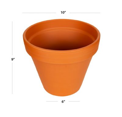 Image showing 9 th Border Concepts 1.04 lb. Terra Cotta Planter, 10 in.