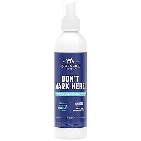 Rocco & Roxie Supply Co Don't Mark Here! Pet Detrrent, Puppy Housebreaking and Training Aid - 8 fl. oz. Bottle