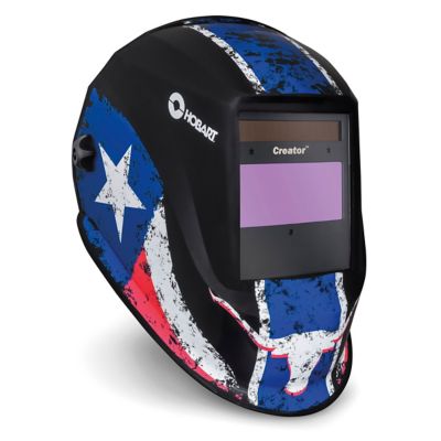 Hobart 3.82 in. x 1.85 in. 9-13 Shade Welding Helmet, Creator Texas