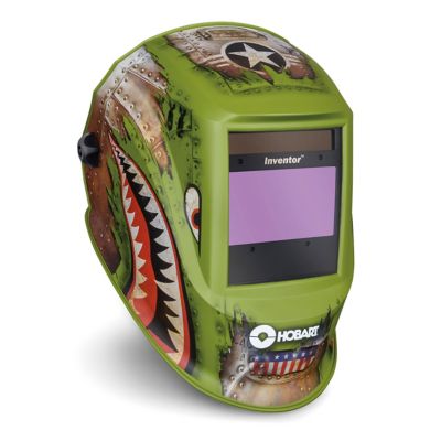 Hobart 3.94 in. x 2.36 in. 9-13 Shade Welding Helmet, Inventor Flying Tiger