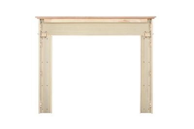 Image showing  56 in. Transitional Styled Wooden Mantel Surround, Unfinished
