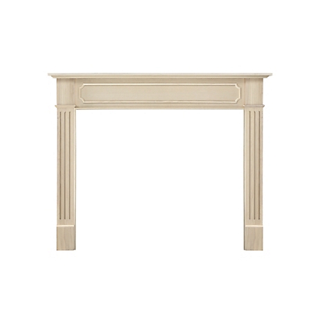 Pearl Mantels Transitional Styled Mantel Surround, 50 in., Hand-Chosen Grade A Wood and Wood Veneers, Unfinished