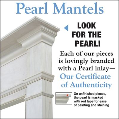 Image showing  56 in. Timeless Wooden Mantel Surround, Unfinished