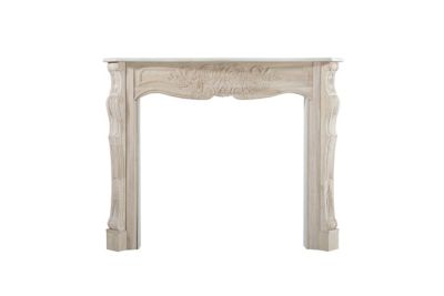 Pearl Mantels 58 in. French Provincial Style Mantel Surround, Unfinished