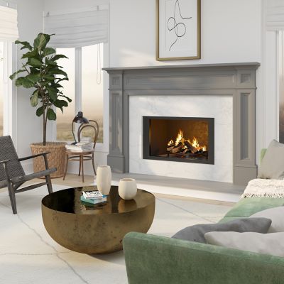 Image showing  56 in. Perfectly Classic and Timeless Wooden Mantel Surround