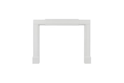 Pearl Mantels Contemporary Mantel Surround, Premium White MDF, Adjustable Opening 37-69 in. W x 42-48 in. H, One Size Fits All