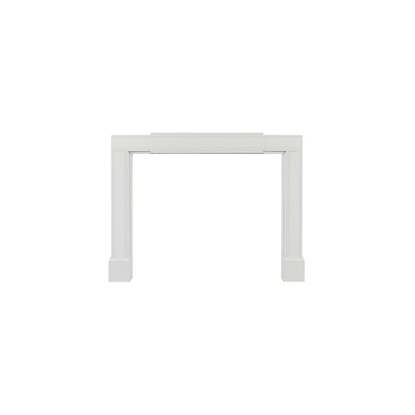 Pearl Mantels Contemporary Mantel Surround, Premium White MDF, Adjustable Opening 37-69 in. W x 42-48 in. H, One Size Fits All