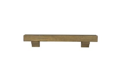 Pearl Mantels Hand-Distressed Hand-Finished Premium Pine Wood Fireplace Shelf Mantel, Antique Brown, 48 in.