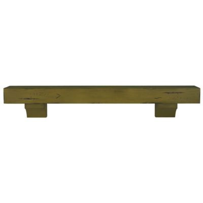 Pearl Mantels 48 in. Hand-Distressed Hand-Finished Premium Pine Wood Fireplace Shelf Mantel, Antique Brown