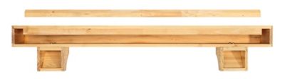 Image showing  60 in. Hand-Distressed Hand-Finished Premium Pine Wood Fireplace Shelf Mantel, Unfinished
