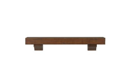 Pearl Mantels 72 in. Hand-Distressed Hand-Finished Premium Pine Wood Fireplace Shelf Mantel, Cherry Brown
